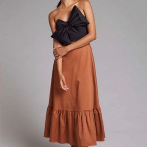 Hutch colorblock bow tie maxi dress